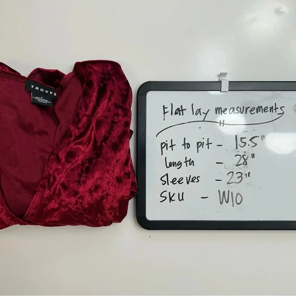 Trouvé Burgundy Velvet Bodysuit Snap Button Womens Size Small Made In USA - Picture 12 of 12